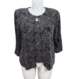 Alex Evenings Petite XLP Black Silver Beaded Tank Top & Jacket Set